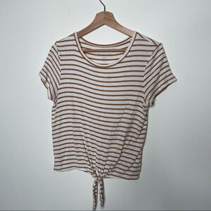 American Eagle Ribbed Tie Tee size medium